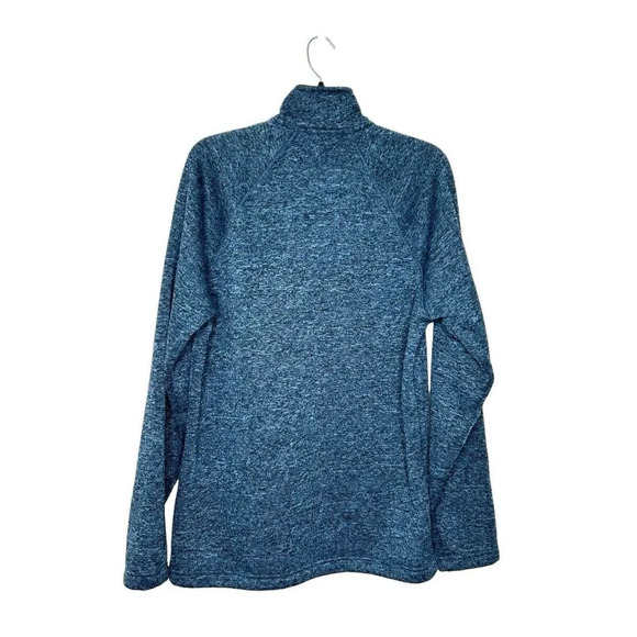 Eddie Bauer Men's Sz M 1/4 Zip Pullover Fleece Sweater Heathered Blue Outdoors - Picture 2 of 7